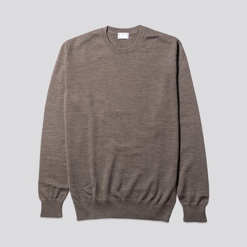 The Merino Sweater Brown Melange - ASKET - Modalova