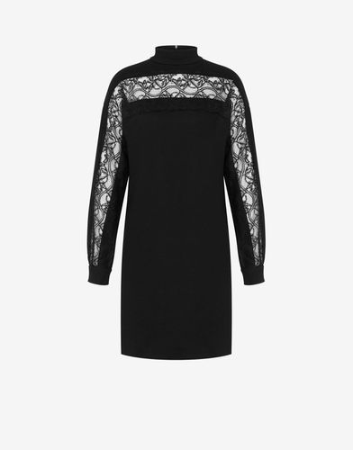 Kleid Aus Leichtem Crêpe Lace Details - Boutique Moschino - Modalova