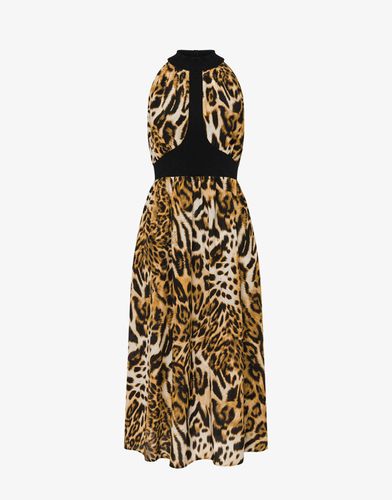 Kleid Mit Strickeinsätzen Leopard Print - Boutique Moschino - Modalova