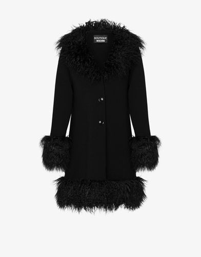 Strickmantel Furry Details - Boutique Moschino - Modalova