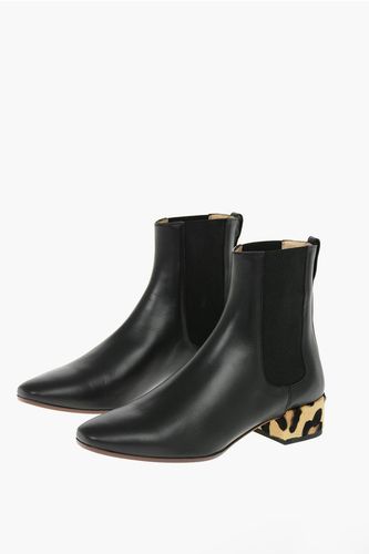 Cm Leopard Print Heel Leather Chelsea Ankle Boots Größe 36 - Francesco Russo - Modalova