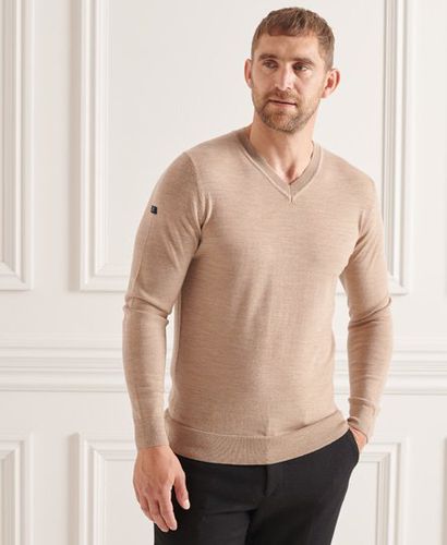 Men's Pullover aus Merinowolle mit V-Ausschnitt - Größe: S - Superdry - Modalova