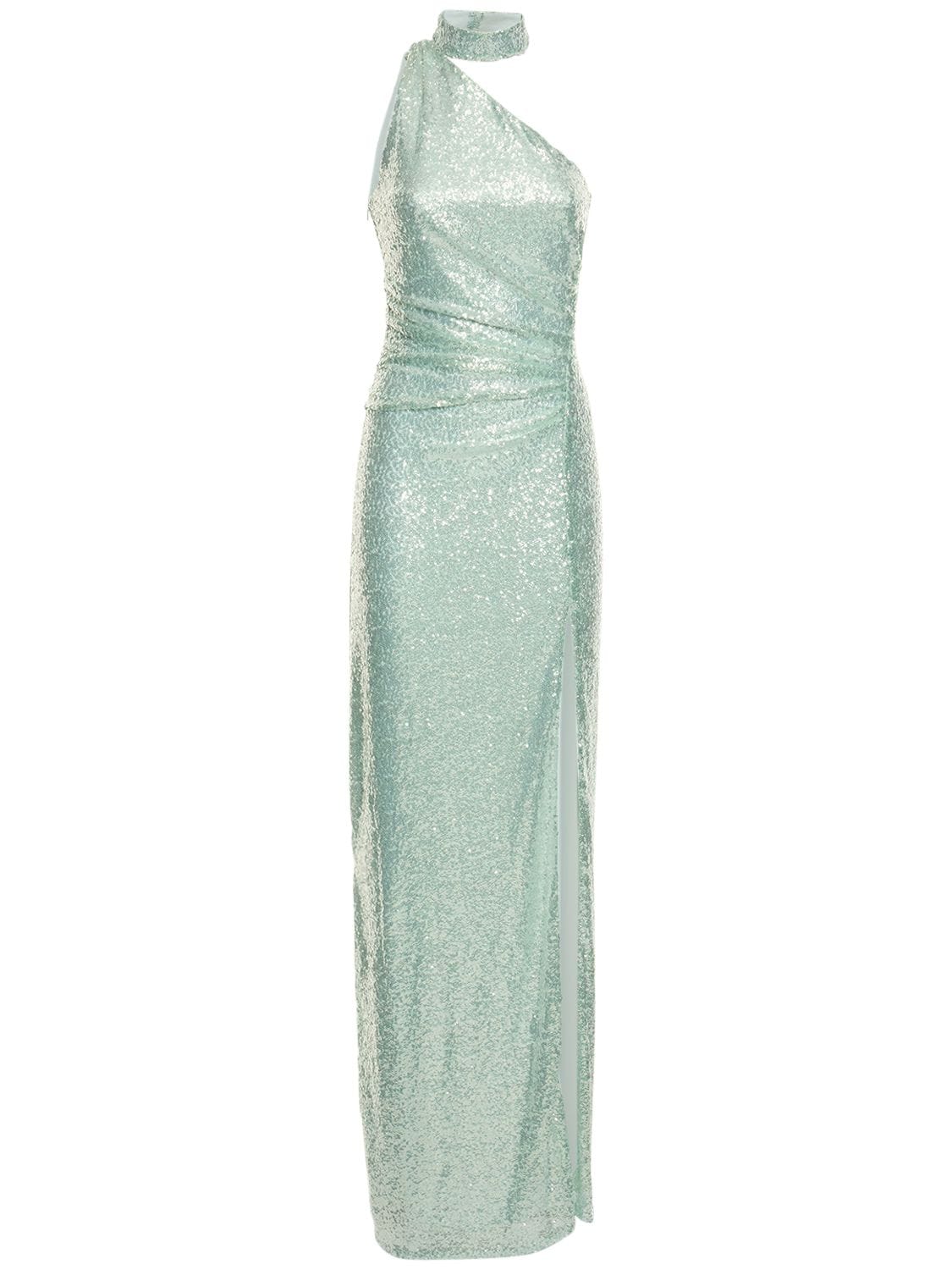 Langes Kleid Mit Paillettentüll „jasmin“ - COSTARELLOS - Modalova