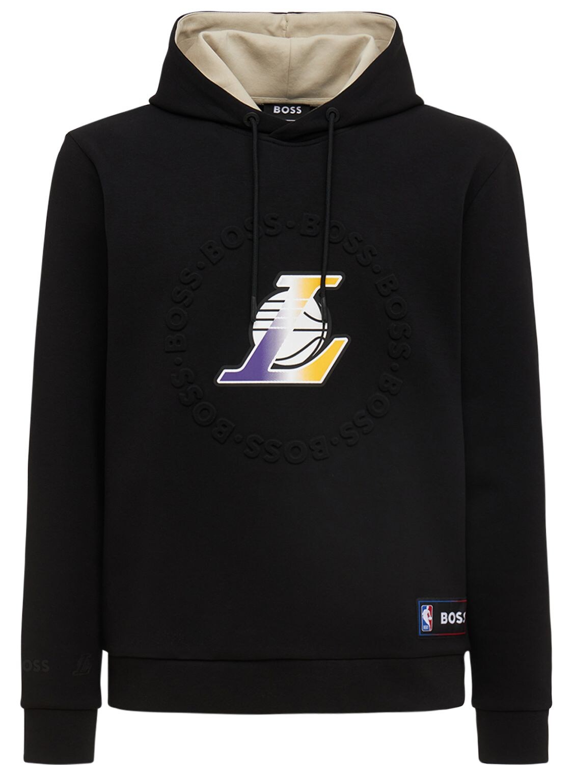 Hoodie Mit Lakers-logo Aus Baumwollmischgewebe - BOSS X NBA - Modalova