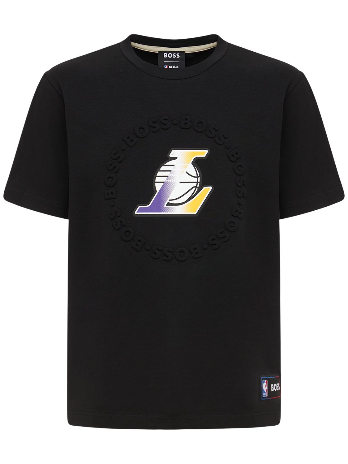 T-shirt Aus Baumwollmischung Mit Lakers-logo - BOSS X NBA - Modalova