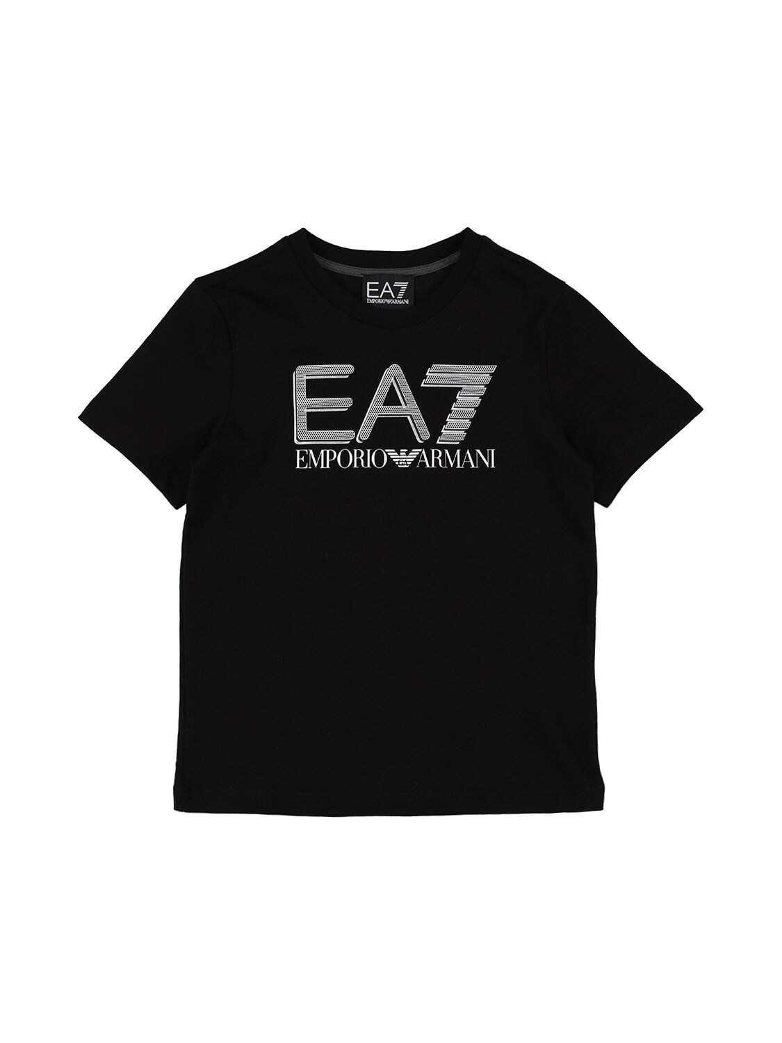 T-shirt Aus Baumwolljersey Mit Logodruck - EA7 EMPORIO ARMANI - Modalova