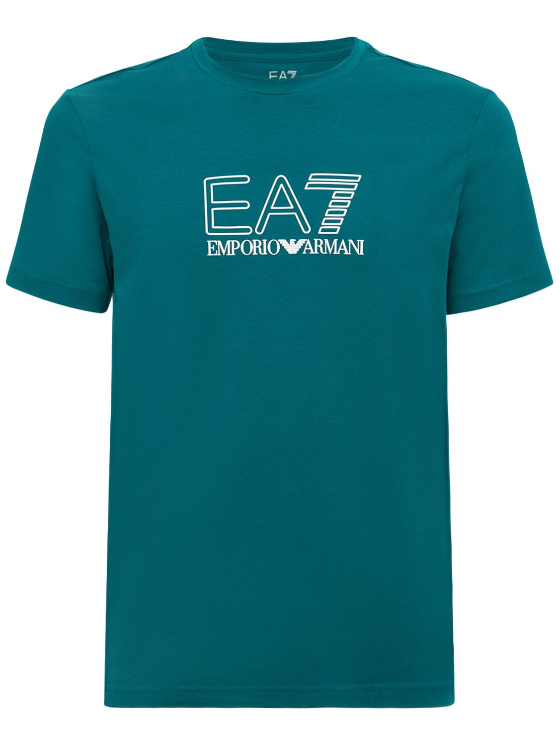 T-shirt Aus Stretch-baumwolle „visibility“ - EA7 EMPORIO ARMANI - Modalova