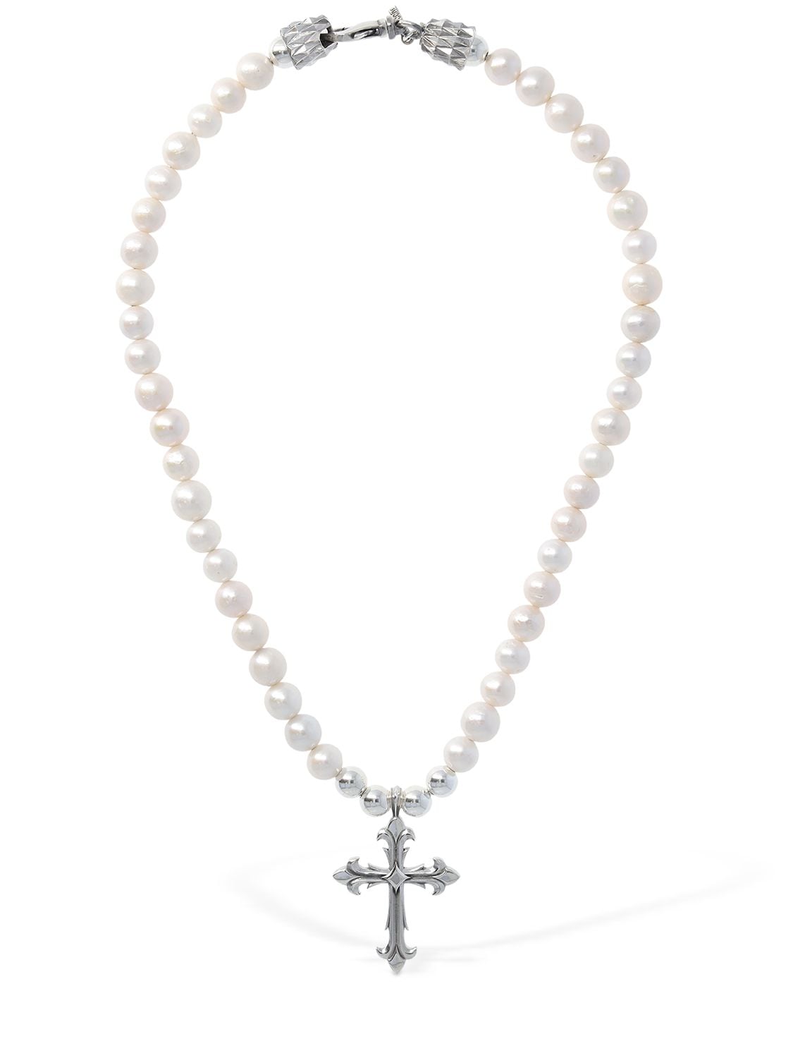 Perlenkette Mit Kreuzanhänger - EMANUELE BICOCCHI - Modalova