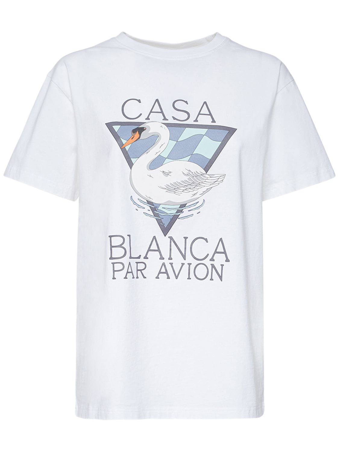 Bedrucktes T-shirt Aus Baumwolljersey „par Avion“ - CASABLANCA - Modalova
