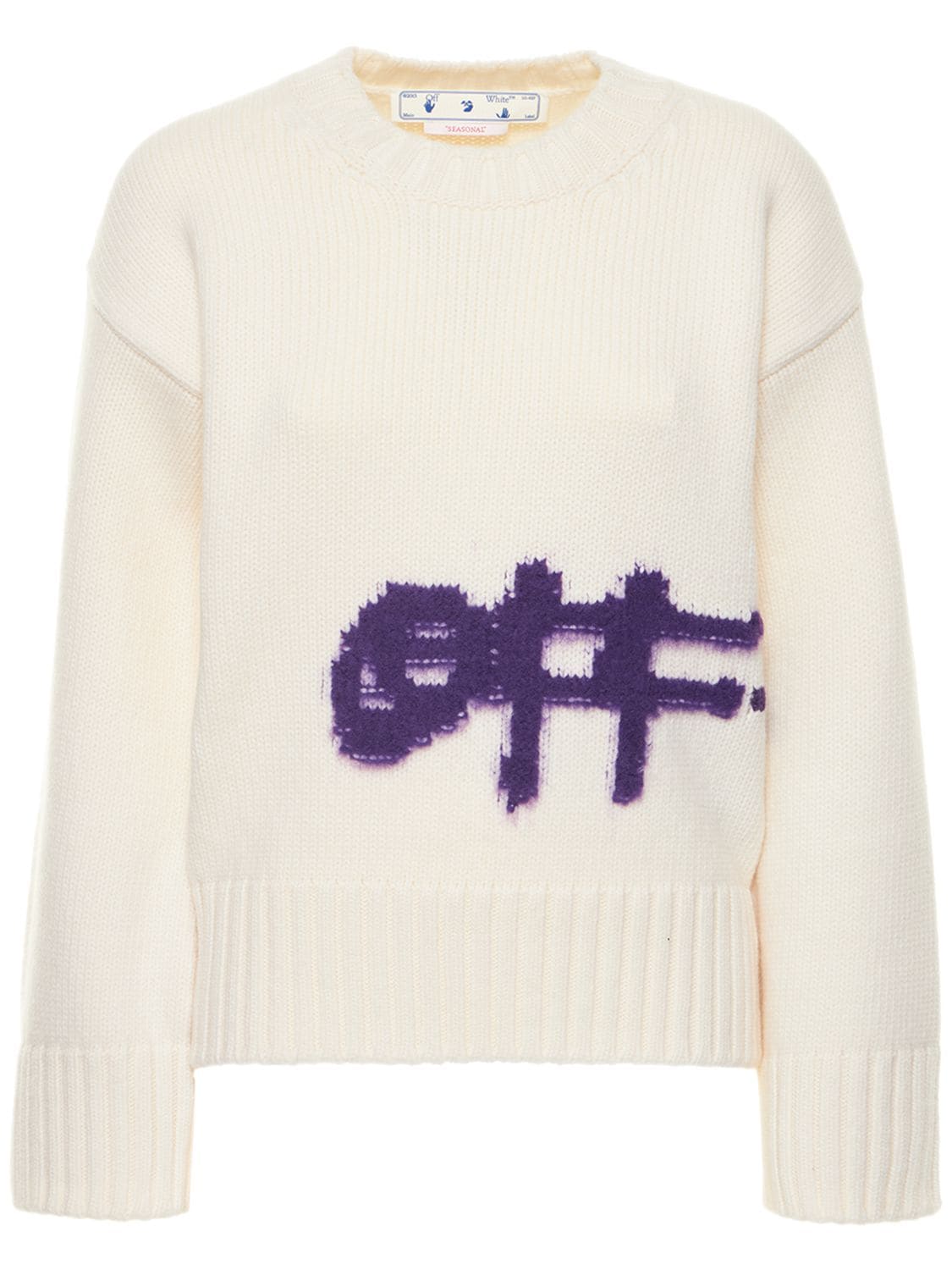 Stricksweater Aus Wolle Mit Intarsie - OFF-WHITE - Modalova