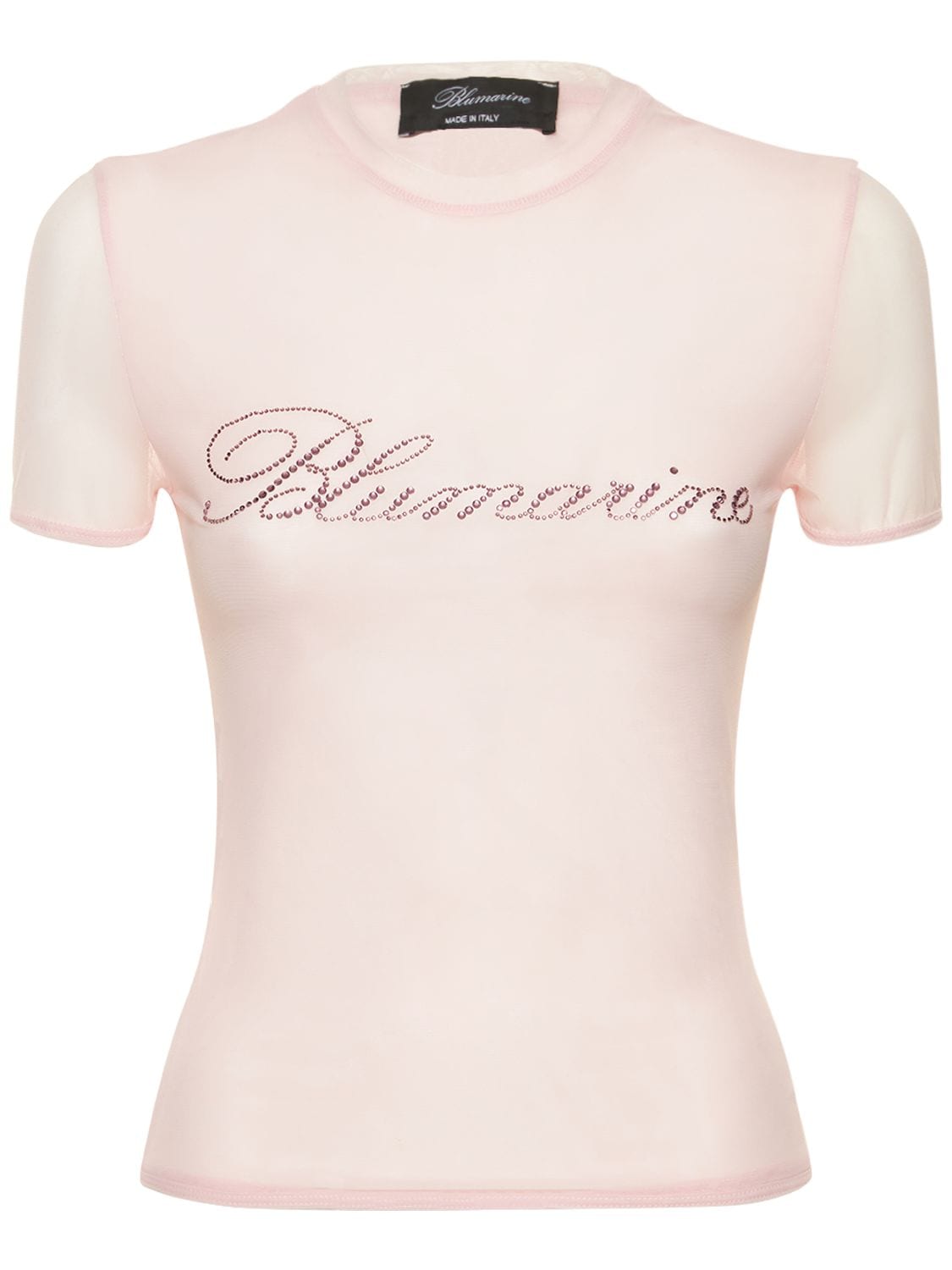 Second Skin-t-shirt Aus Mesh Mit Logo „hotfix“ - BLUMARINE - Modalova