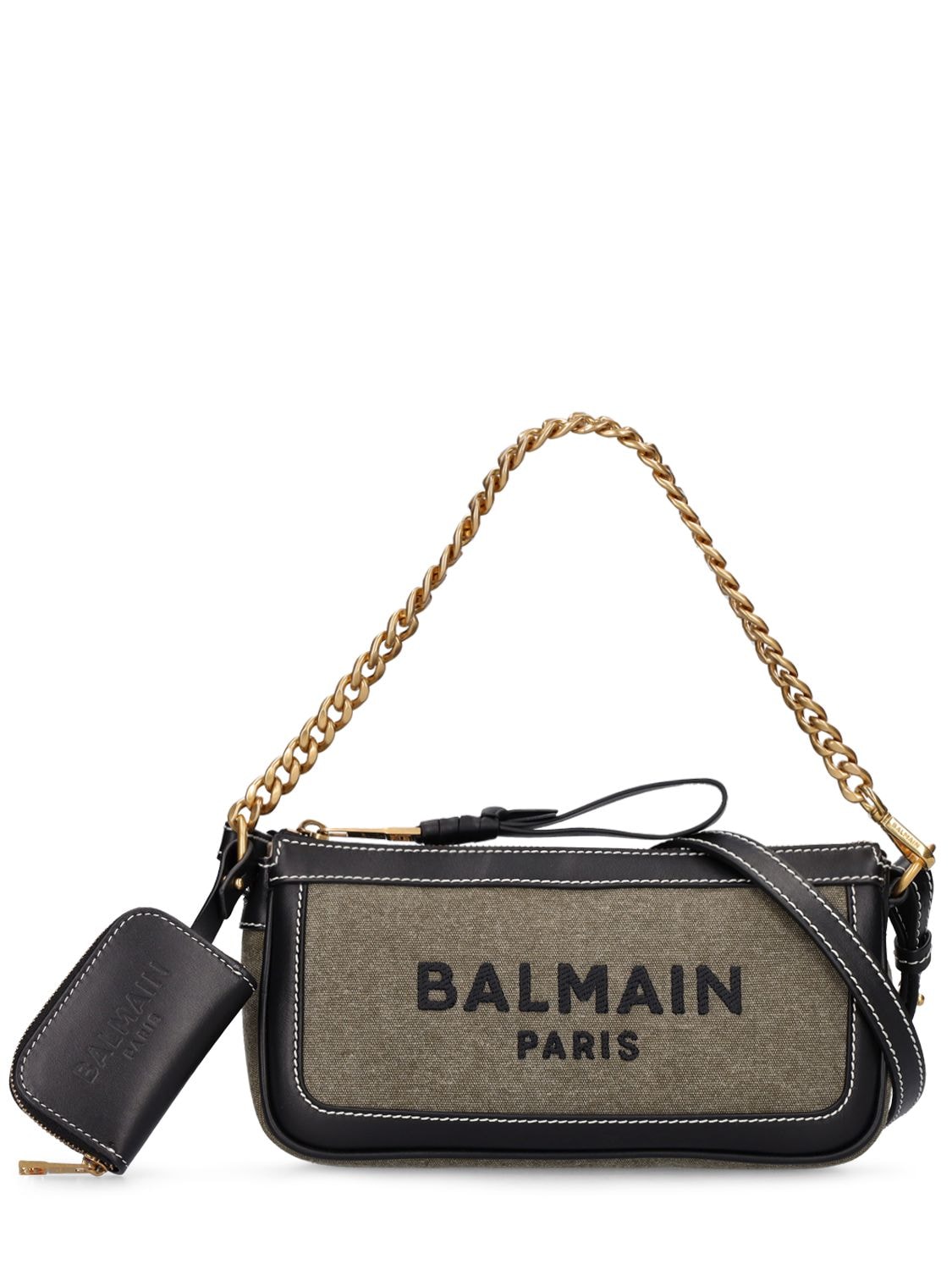 B-army Canvas & Leather Shoulder Bag - BALMAIN - Modalova