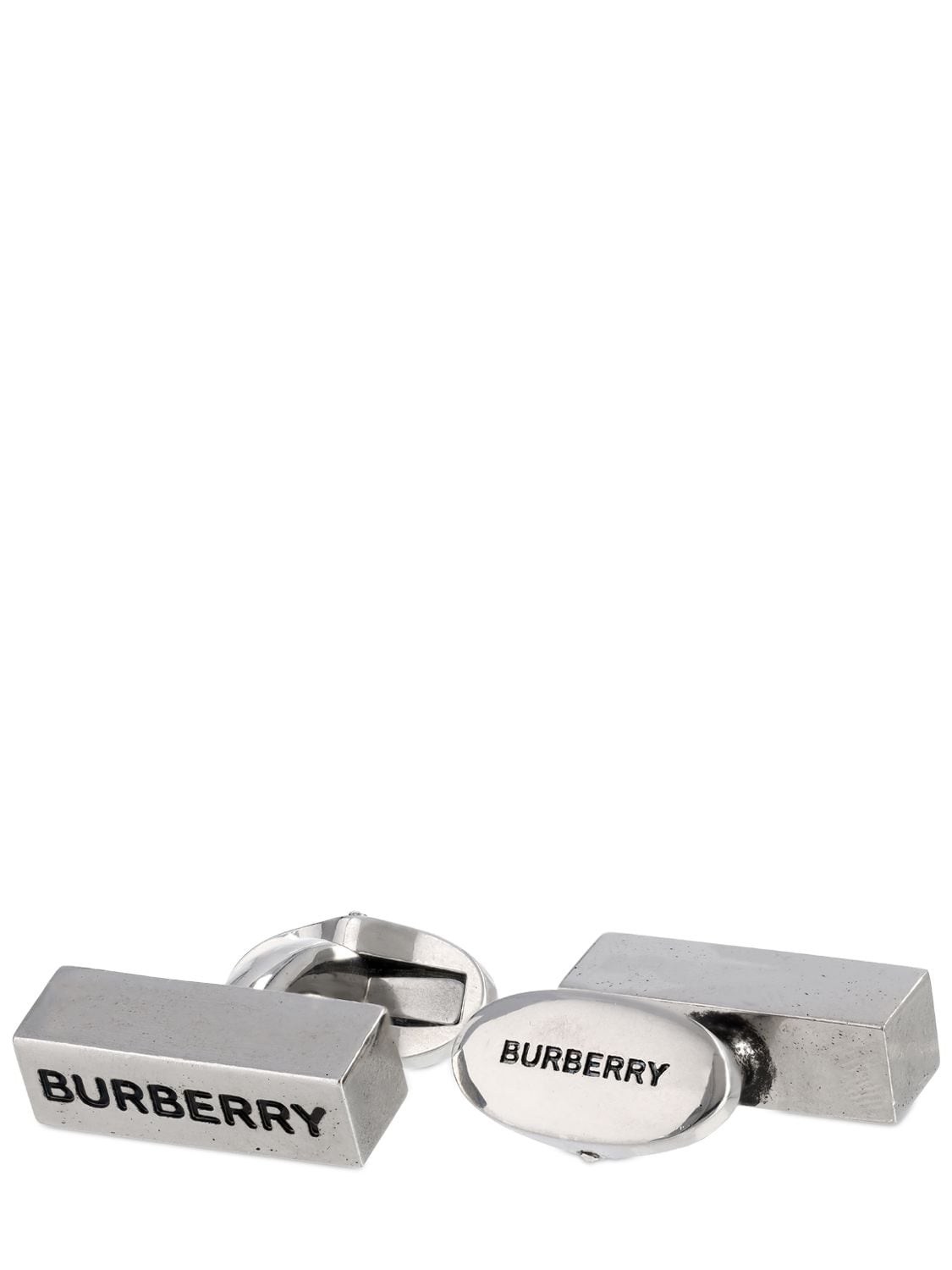 Engraved Burberry Logo Cufflinks - BURBERRY - Modalova
