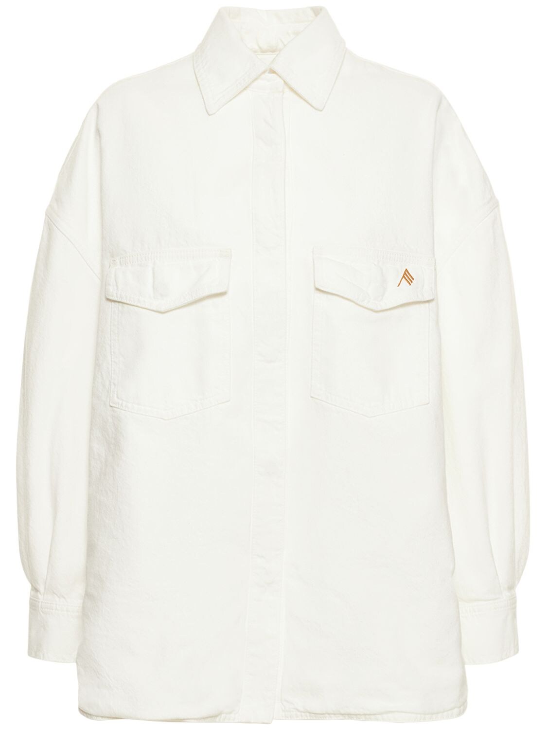 Cotton Denim Oversized Shirt Jacket - THE ATTICO - Modalova