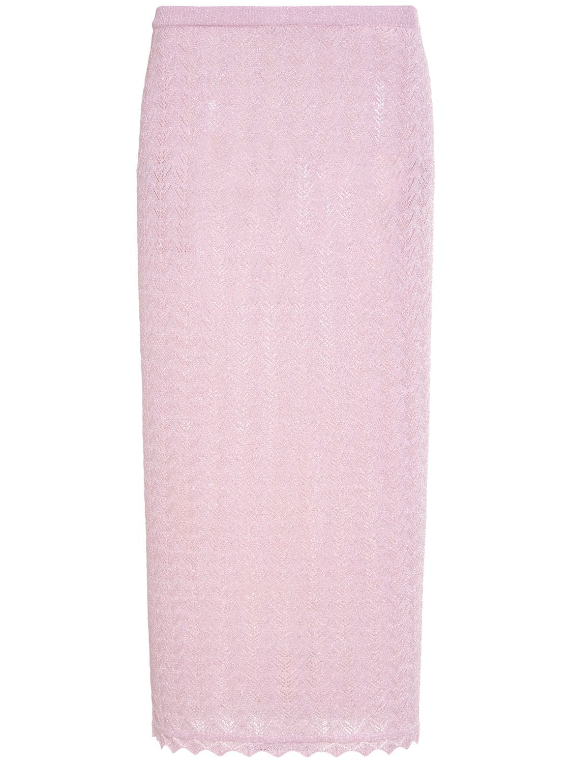 Lace Knit Midi Skirt W/ Lurex - ALESSANDRA RICH - Modalova