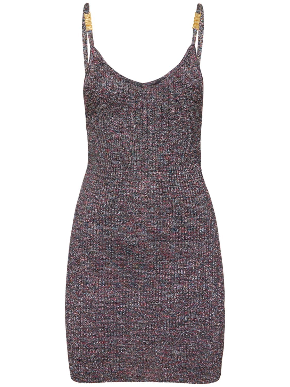 Lurex Melange Knit Viscose Mini Dress - GCDS - Modalova
