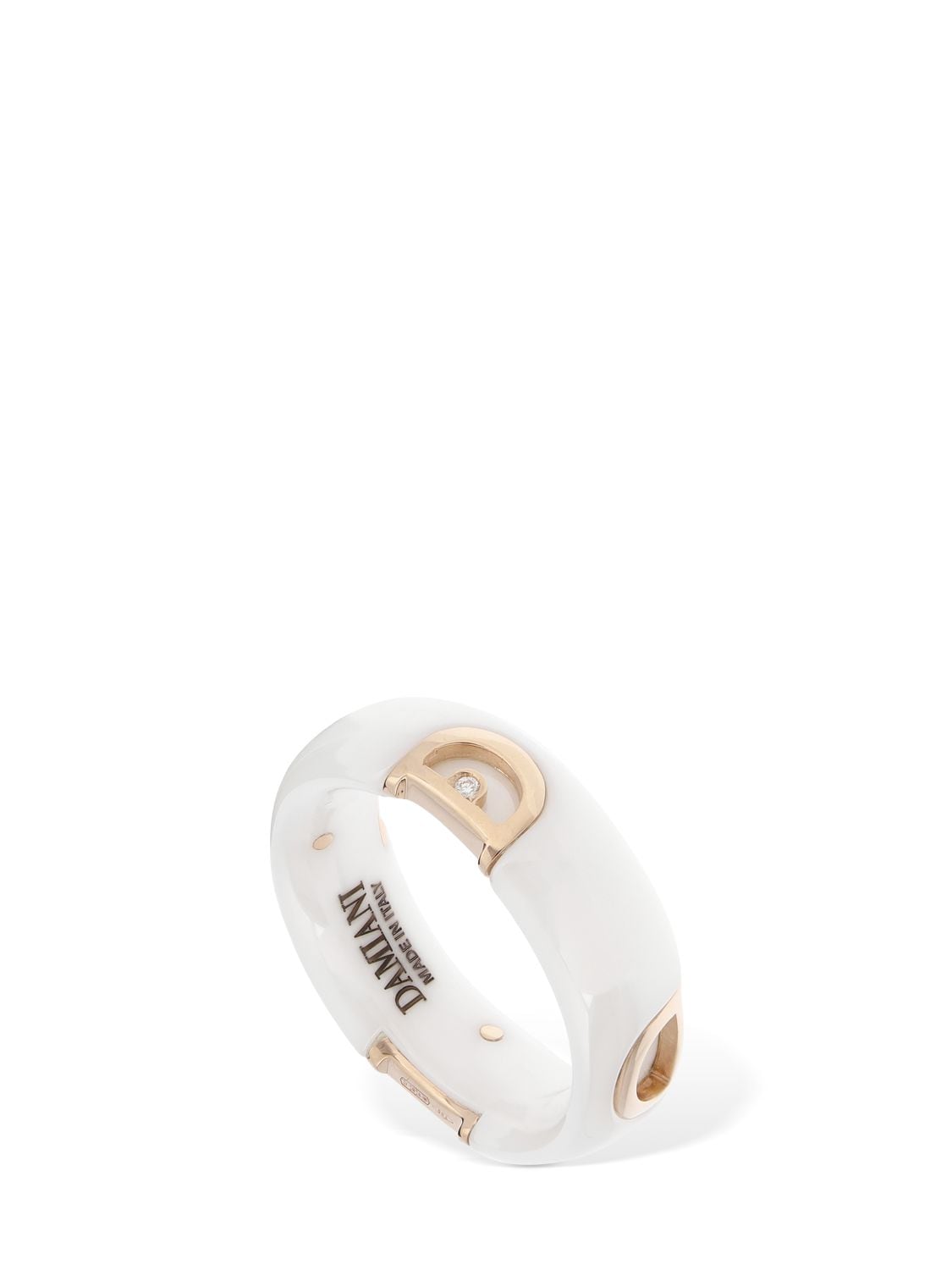 D. Icon 18kt Gold & Ceramic Ring - DAMIANI - Modalova