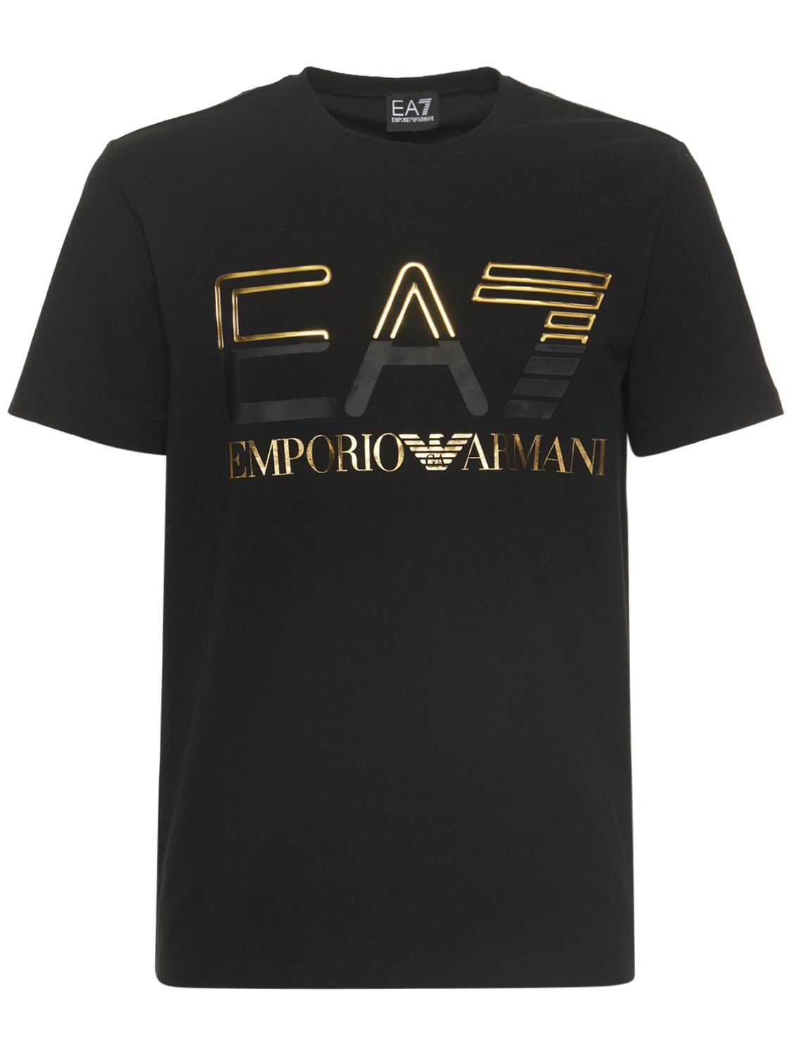 T-shirt Aus Baumwolljersey Mit Logo - EA7 EMPORIO ARMANI - Modalova