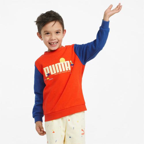 X Tiny Colourblocked Crew Kids' Sweatshirt, Orange - PUMA - Modalova