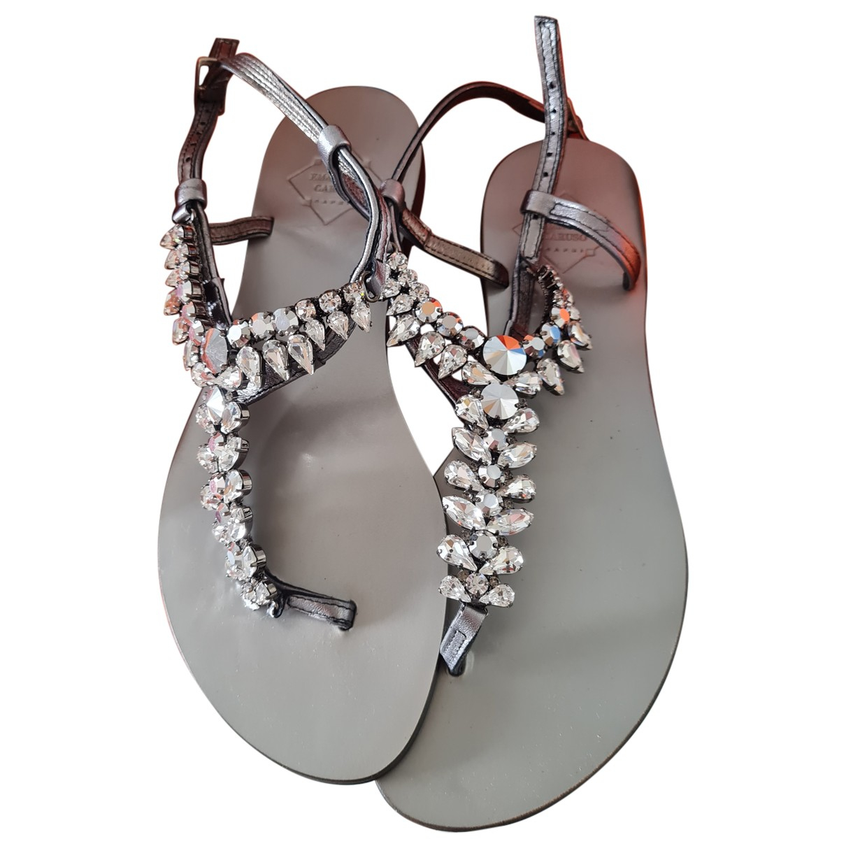 Leather flip flops - Emanuela Caruso Capri - Modalova