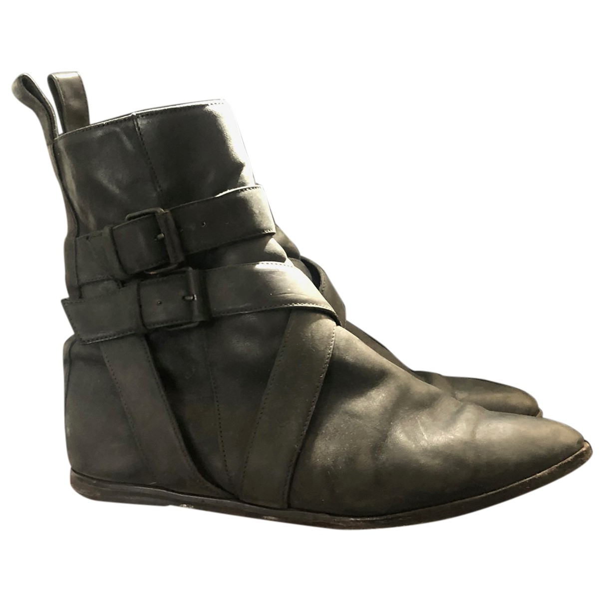 Damir Doma Leather buckled boots - Damir Doma - Modalova
