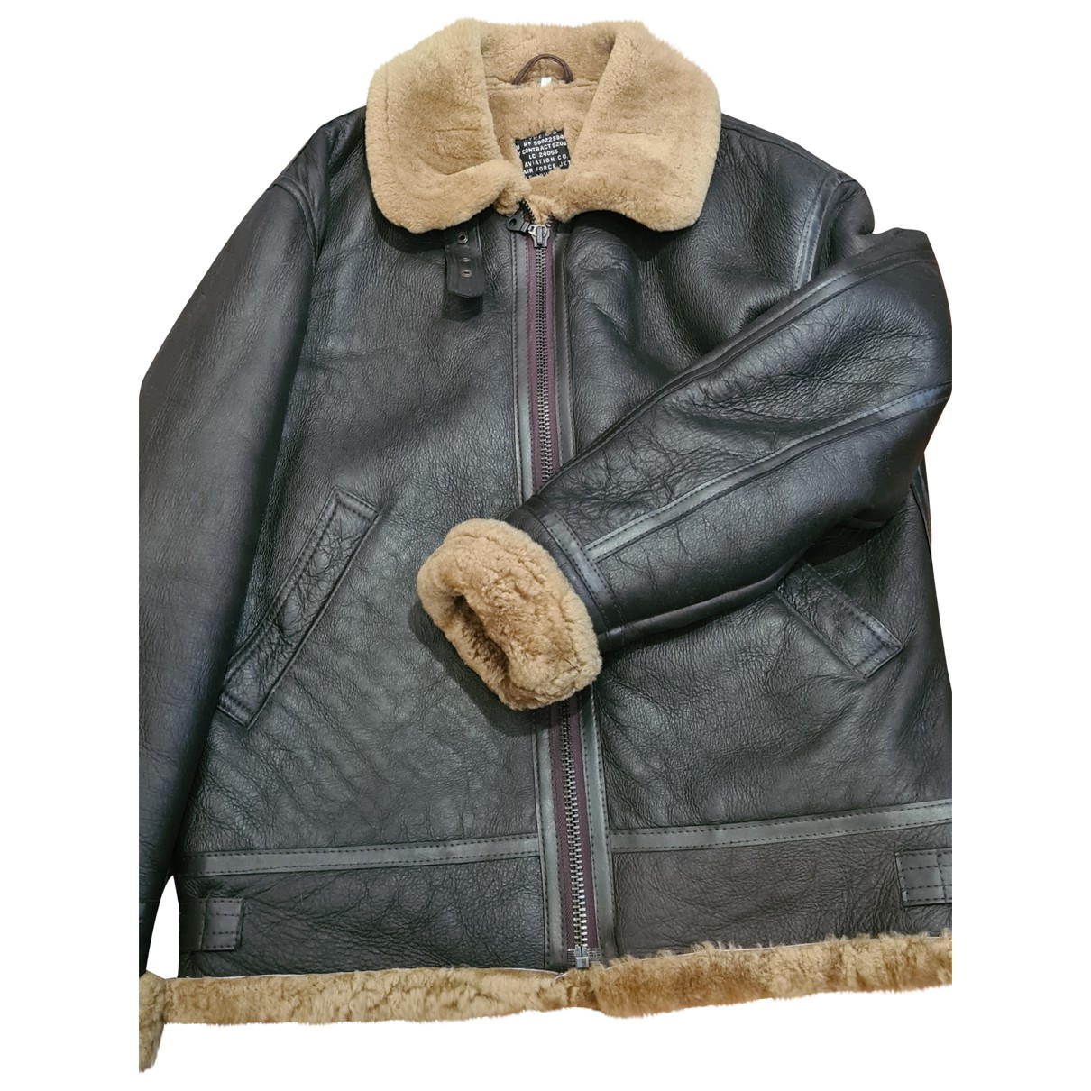Army Leather jacket - Army - Modalova