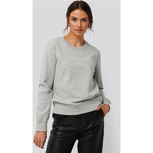 Institutional Regular Crew Neck Sweater - Grey - Calvin Klein - Modalova