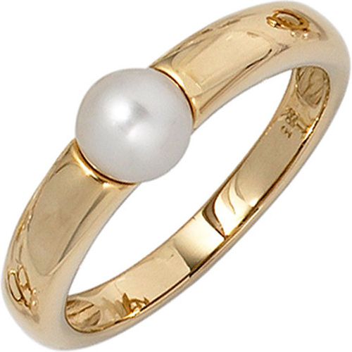 Damen Ring 585 Gold Gelbgold 1 Süßwasser Perle Goldring Perlenring - SIGO - Modalova
