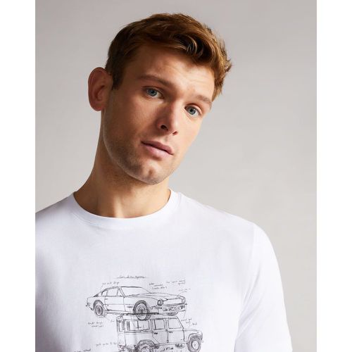 Bedrucktes T-Shirt mit Autodetail - Ted Baker - Modalova
