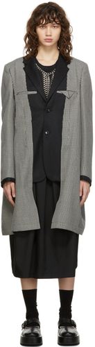 Black Houndstooth Attached Sleeve Jacket - Comme des Garçons Homme Plus - Modalova