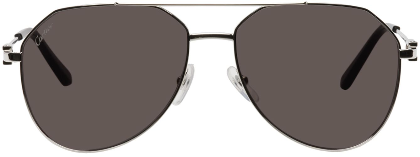 Cartier Silver Aviator Sunglasses - Cartier - Modalova