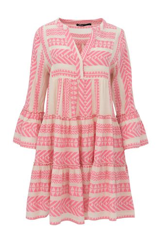 Dress Ella Midi Embroidery Pink / Off White - Devotion Twins - Modalova